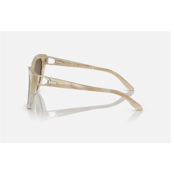 RALPH LAUREN women's cateye sunglasses + case  Beige 56mm RL8215BU - Picture 9 of 11